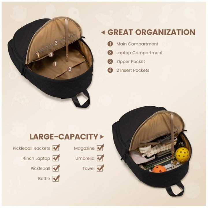 Tennis Backpack with Padded Compartment and Optimal Freedom of Movement Stornfield