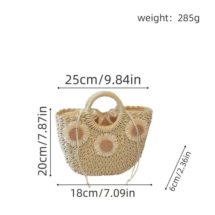 Padded basket bag with floral embellishments Stornfield