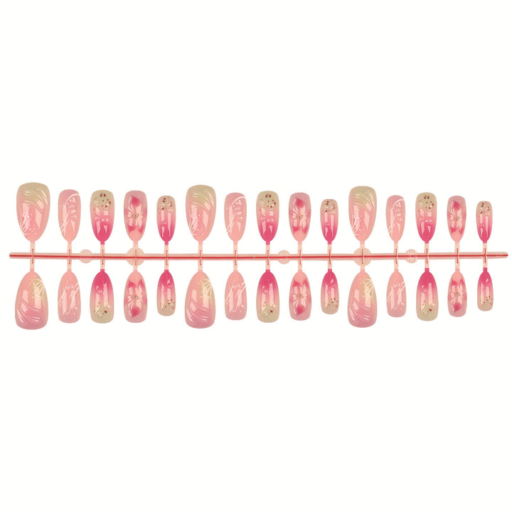Floral Design Press-On Nail Tips