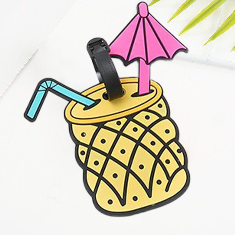 silicone novelty donut luggage tag with adjustable buckle strap and embossed sprinkle design Stornfield
