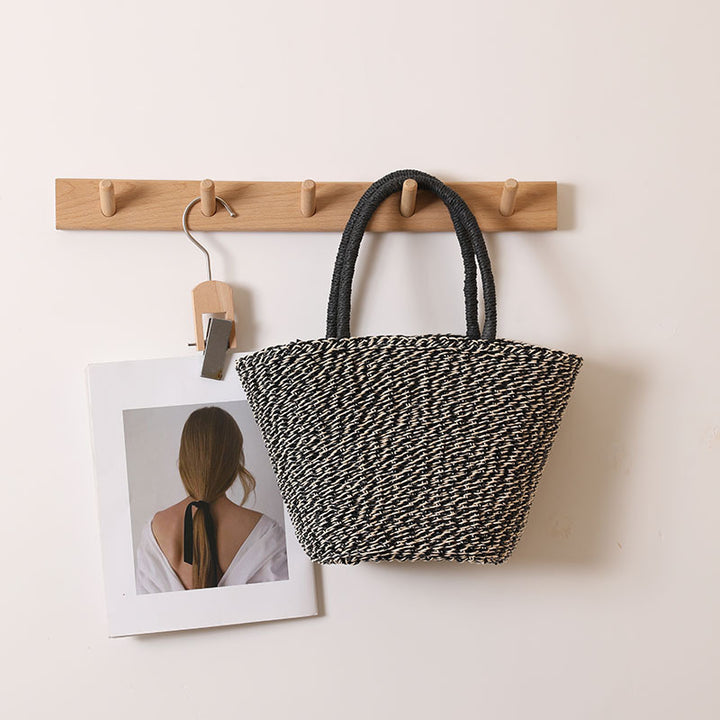 Handcrafted basket bag with sturdy handles Stornfield