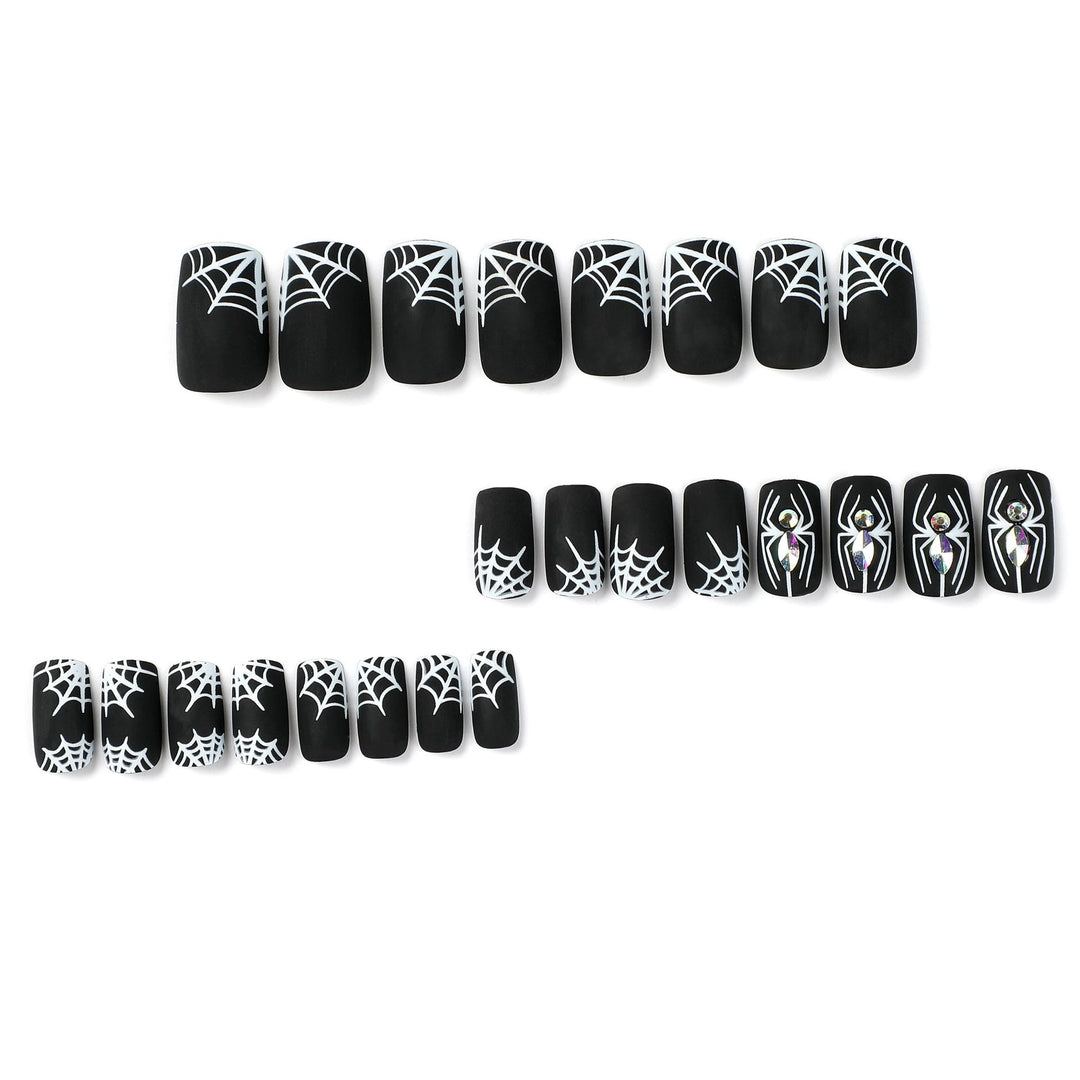 Artful Nail Extensions with Spider and Spider Web Design Stornfield