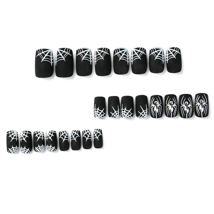 Artful Nail Extensions with Spider and Spider Web Design Stornfield