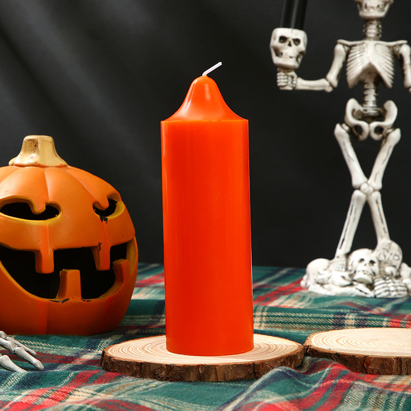 Sculptural Skull-Shaped Decorative Wax Candle