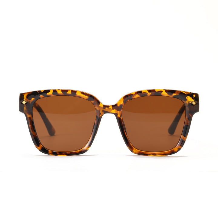 Women's fashionable square sunglasses with transparent frame Stornfield