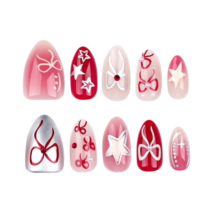 Artistic Nail Extensions with Festive Design Stornfield