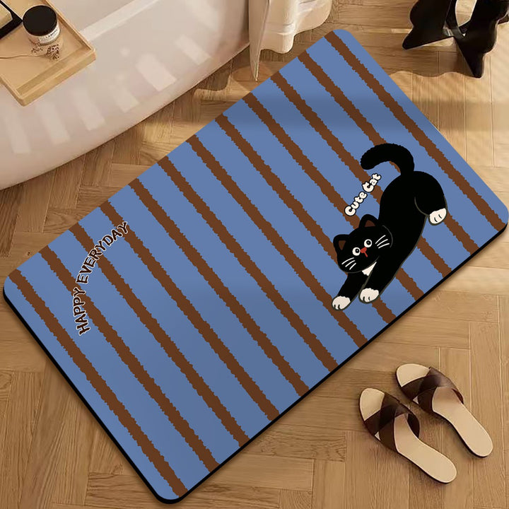 Cartoon-Themed Decorative Door Mat for Home Entryway