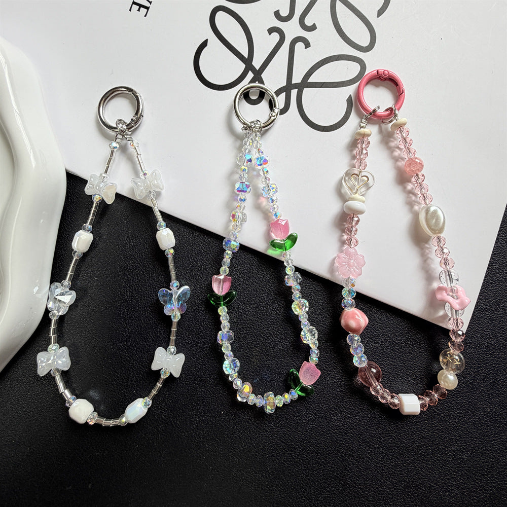 Decorative Beaded Floral Keychain Stornfield