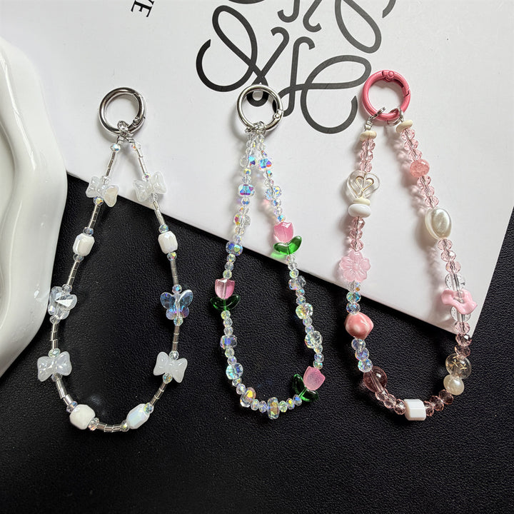 Decorative Beaded Floral Keychain Stornfield