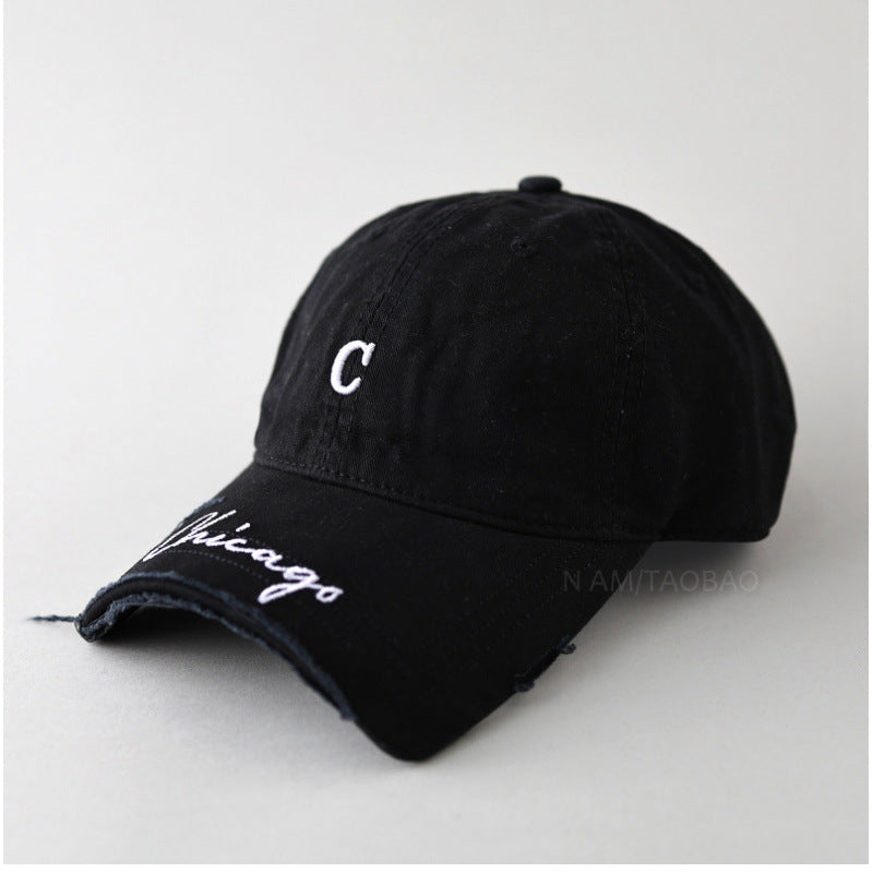 Women's Distressed Cotton Baseball Cap Stornfield 1784083462