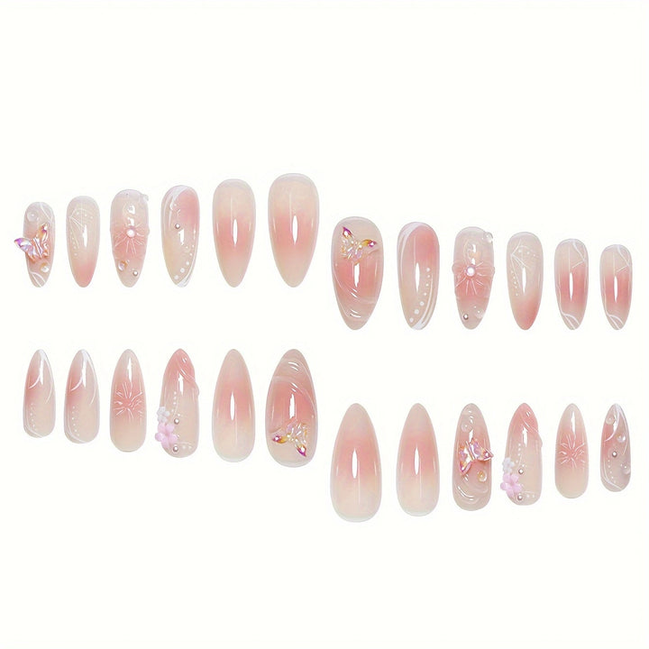 Artistic Infused Floral Press-On Nail Set Stornfield