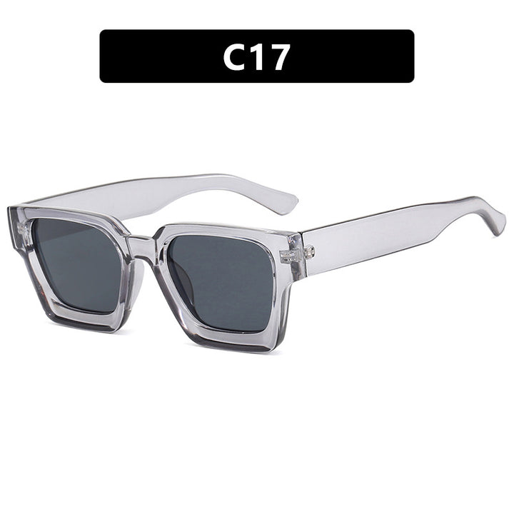 Ladies fashionable square sunglasses with sturdy frame and yellow lenses Stornfield