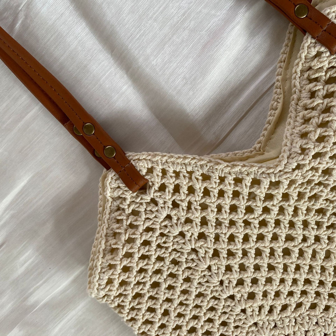 Handcrafted Macrame Bag with Unique Sunflower Pattern Stornfield