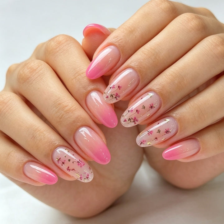 Floral Ombre Press-On Nails Set Stornfield