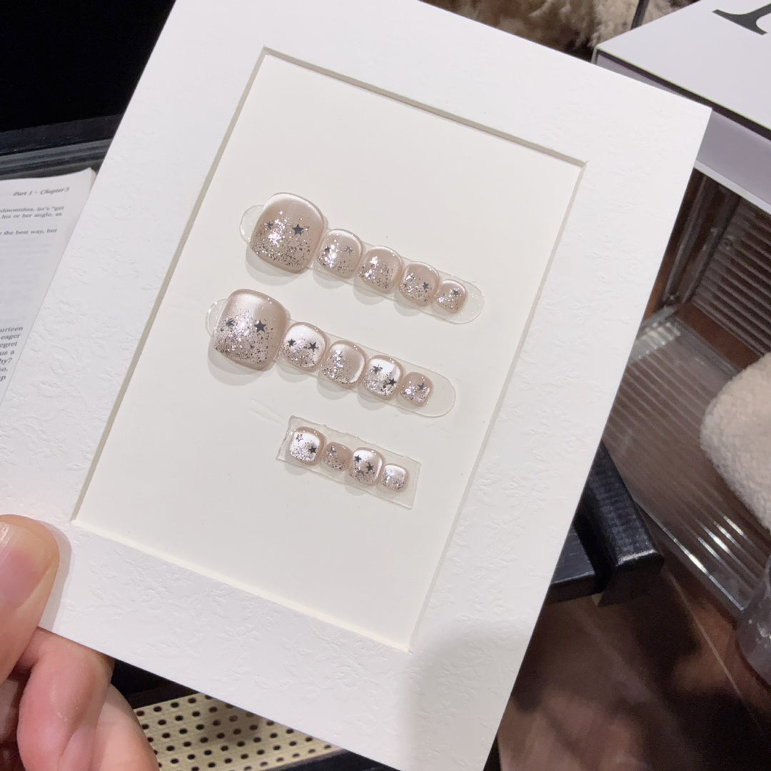 Decorative Rhinestone Press-On Toe Nails Stornfield