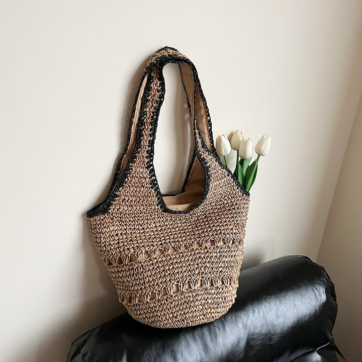 Woven Straw Tote Bag