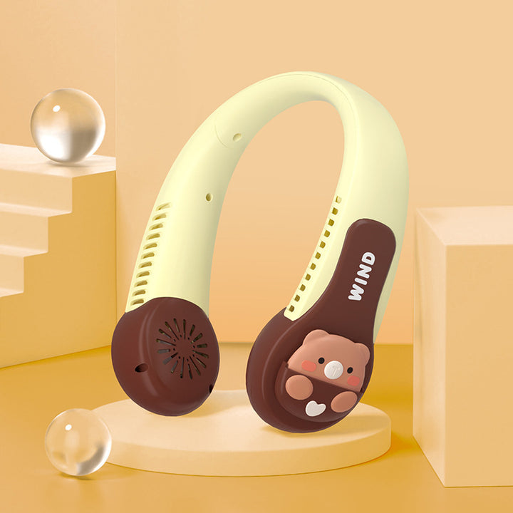 Women Portable Neck Fan with Cute Animal Design Stornfield