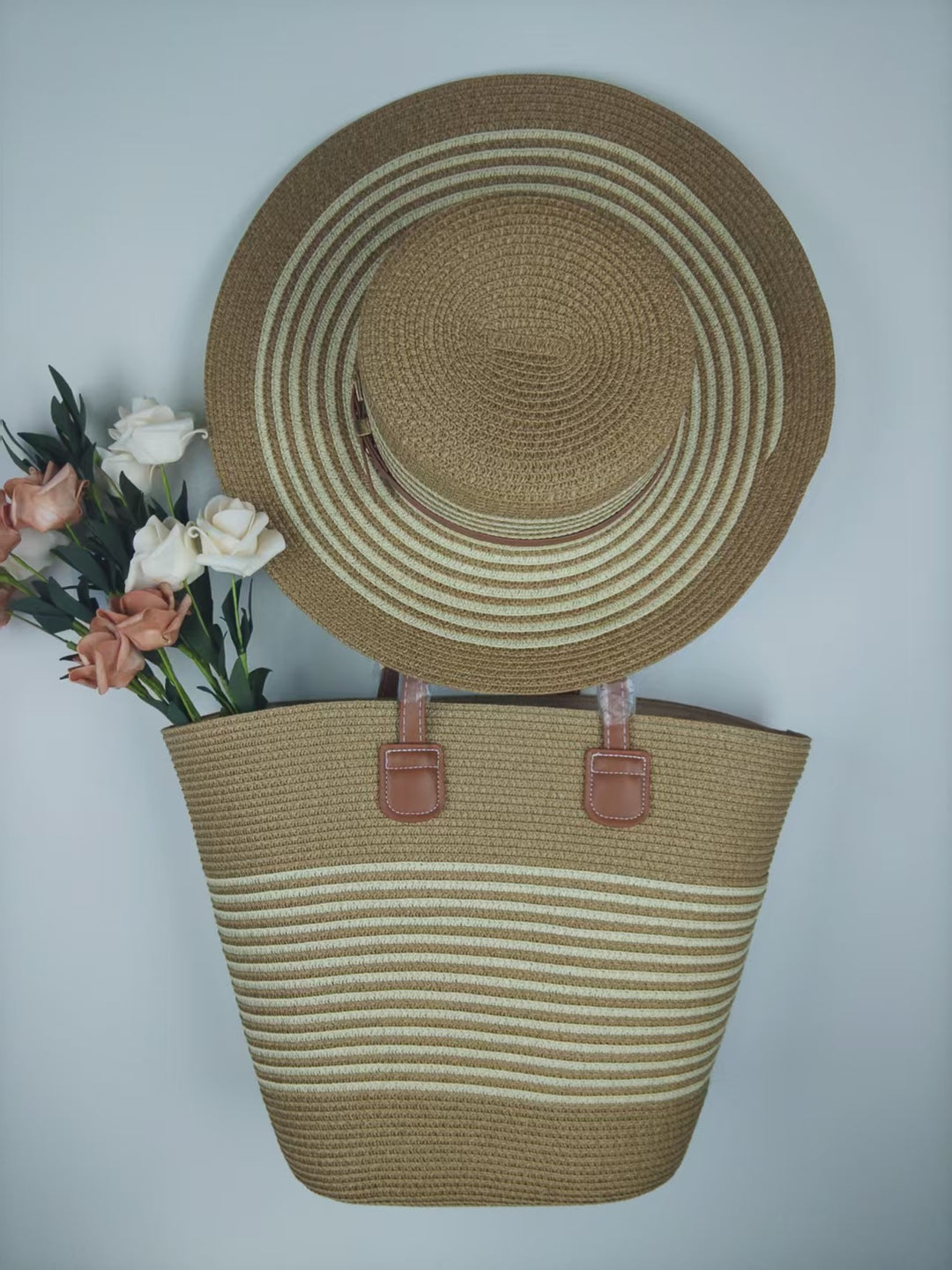 Beach bag and sun hat set Stornfield