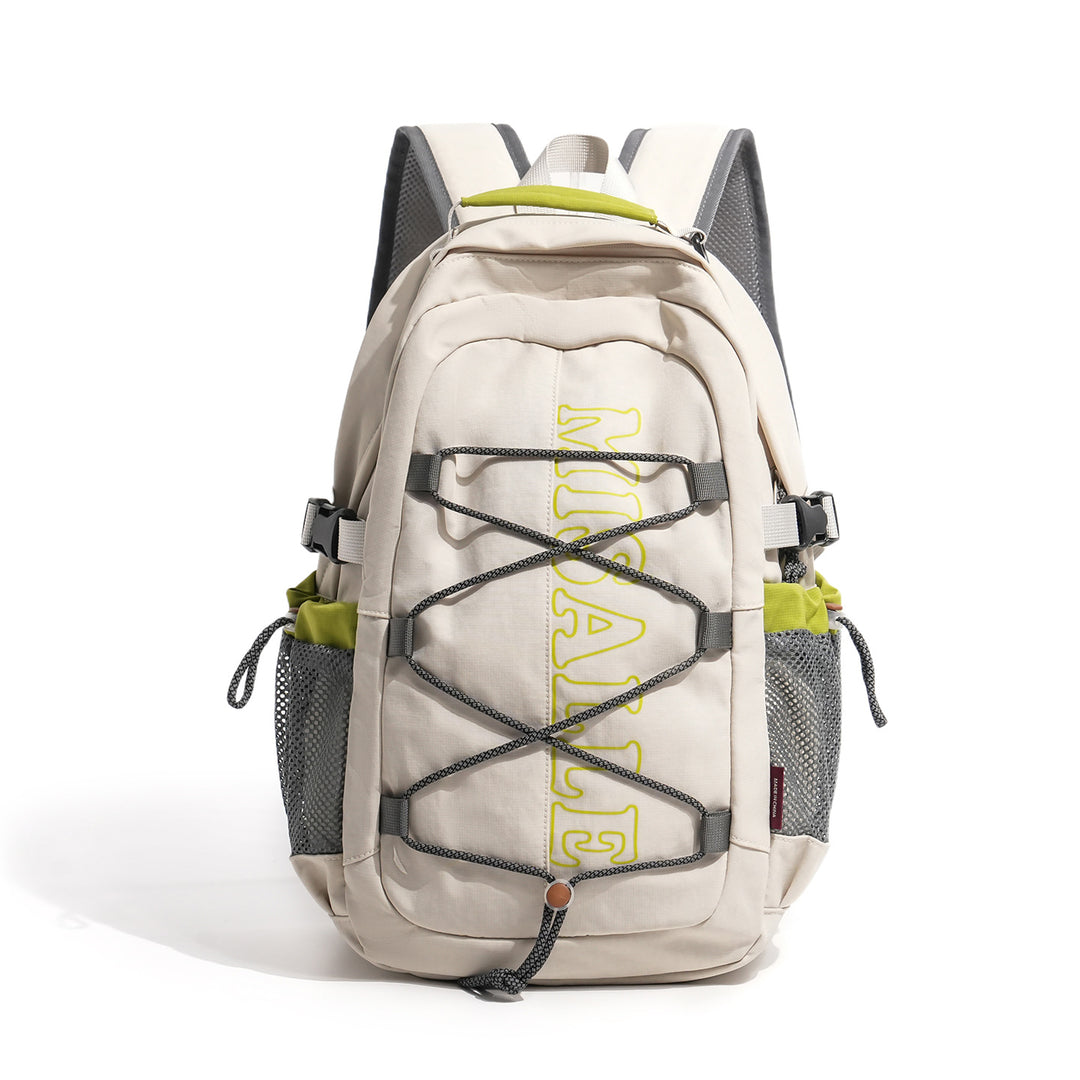 Unisex spacious leisure and travel backpack with padded laptop compartment and elastic front bungee Stornfield