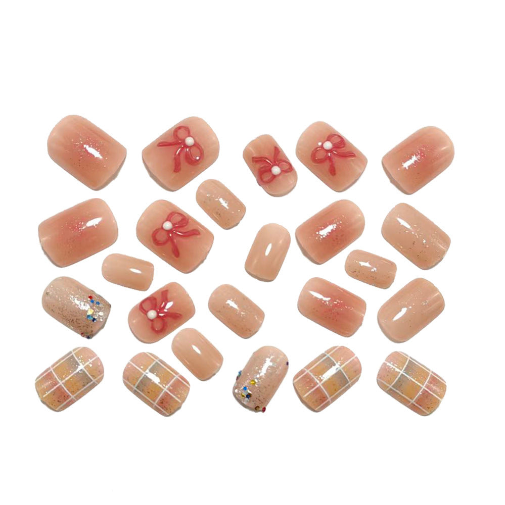 Creative nail art set with glitter and floral applications Stornfield