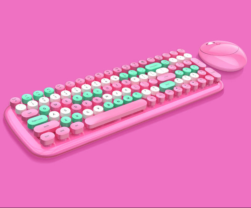 Retro Style Wireless Keyboard and Mouse Set Stornfield