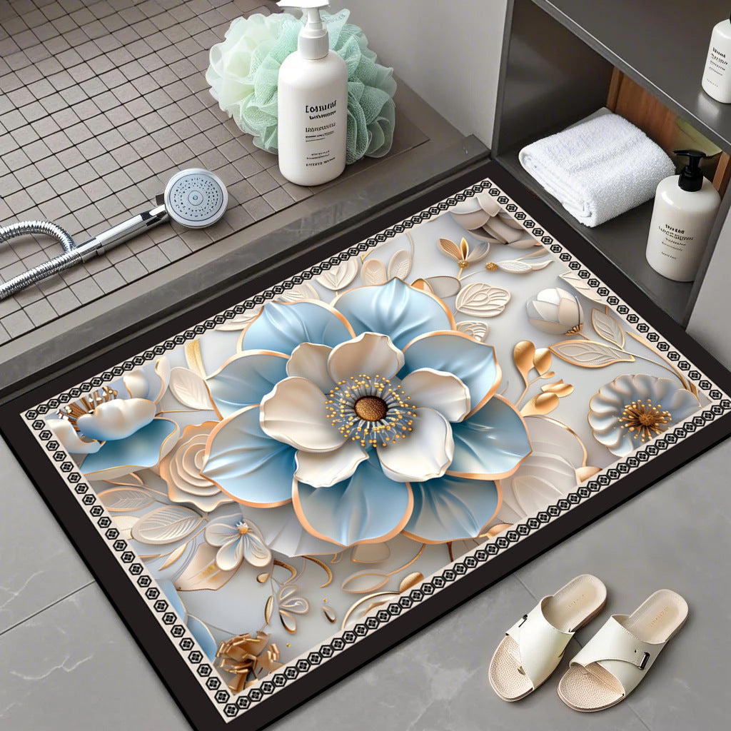 Floral Patterned Bath Mat Stornfield
