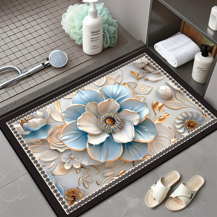 Floral Patterned Bath Mat Stornfield