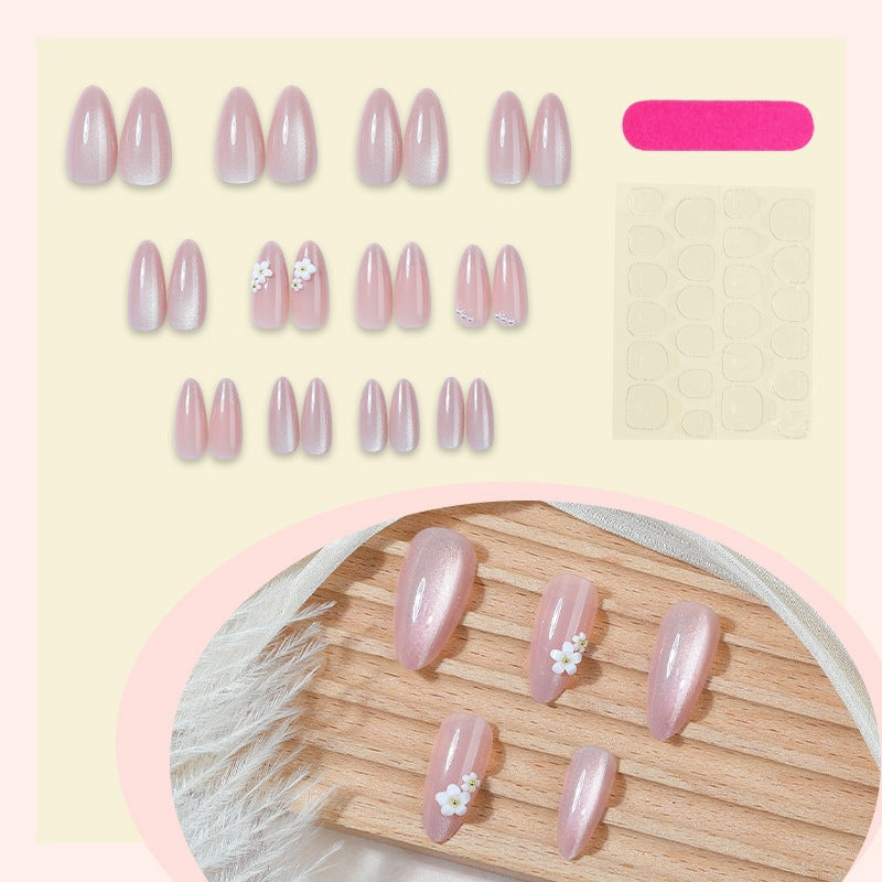 Nail art set with elegant floral designs Stornfield