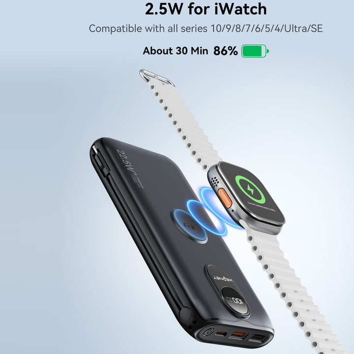 Portable power bank with Qi charging function and wired fast charging system Stornfield