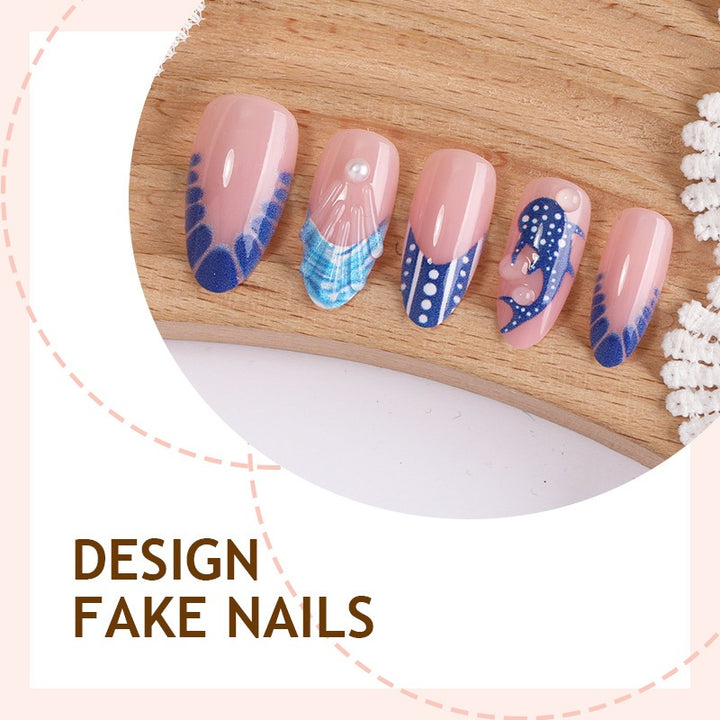Acrylic nail set with elegant designs and glamorous accents Stornfield