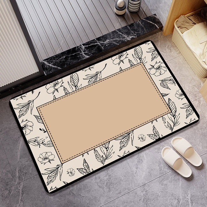 Floral Patterned Bathroom Mat Stornfield