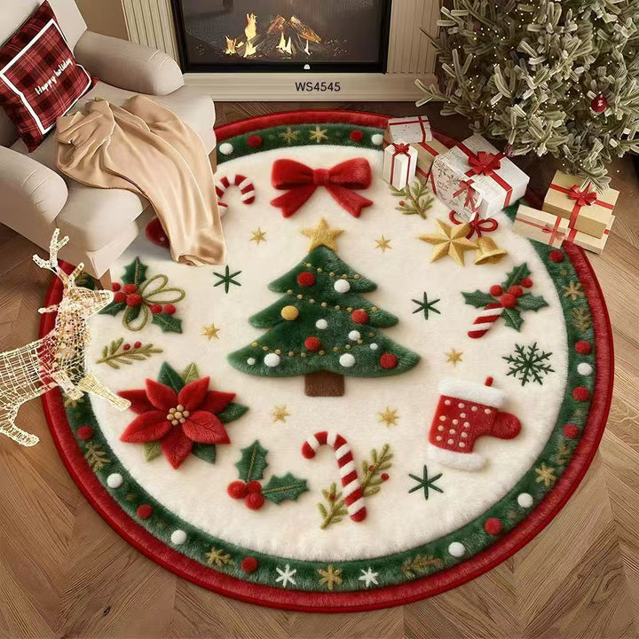 Festive Round Area Rug