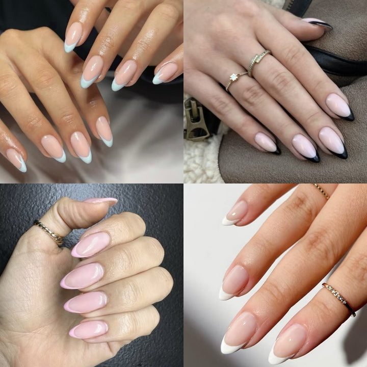 Elegant French Tip Press-On Nail Set Stornfield
