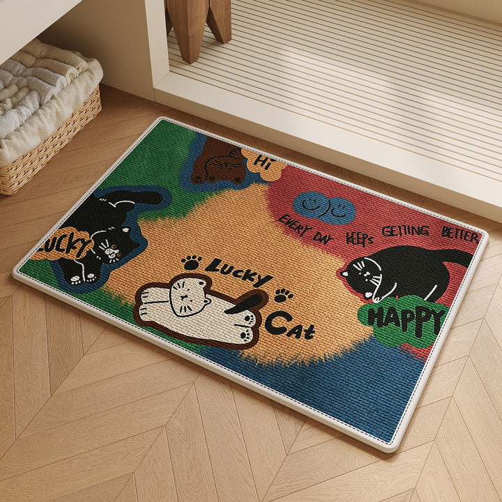Playful Cartoon-Themed Indoor Mat