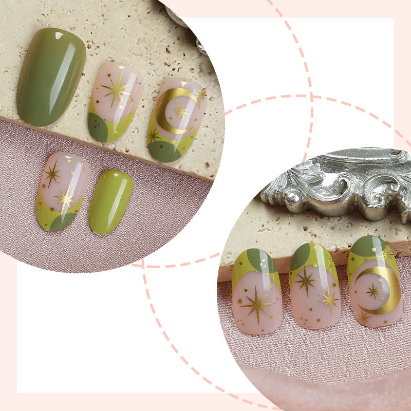 Decorative Press-On Nail Art Set with Botanical Inspirations Stornfield