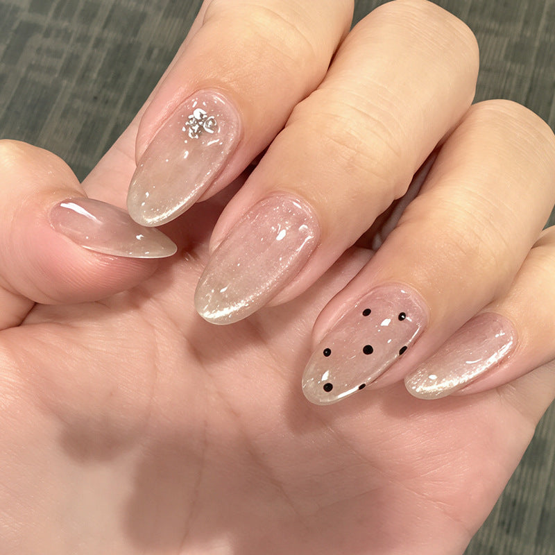 Decorative Press-On Nail Set with Star and Bow Designs Stornfield