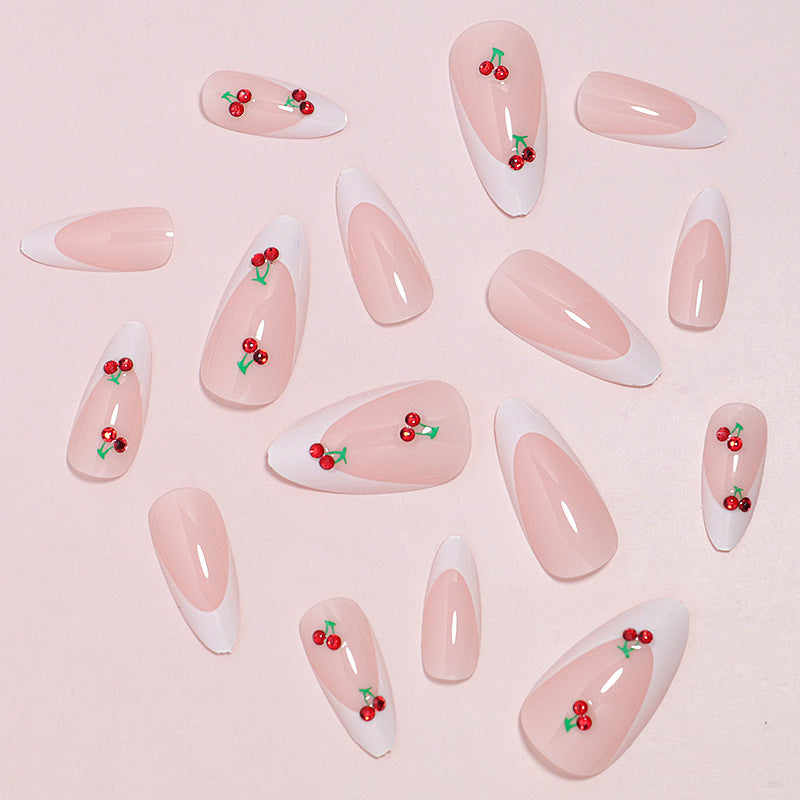 Elegant Cherry Blossom Press-On Nail Art Stornfield