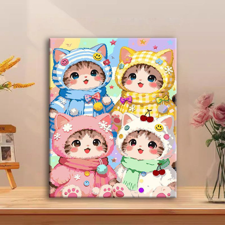 Cute Cat Character Canvas Art Print Stornfield