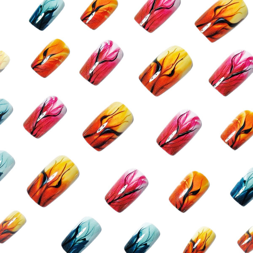 Artificial nails with autumn leaf design Stornfield