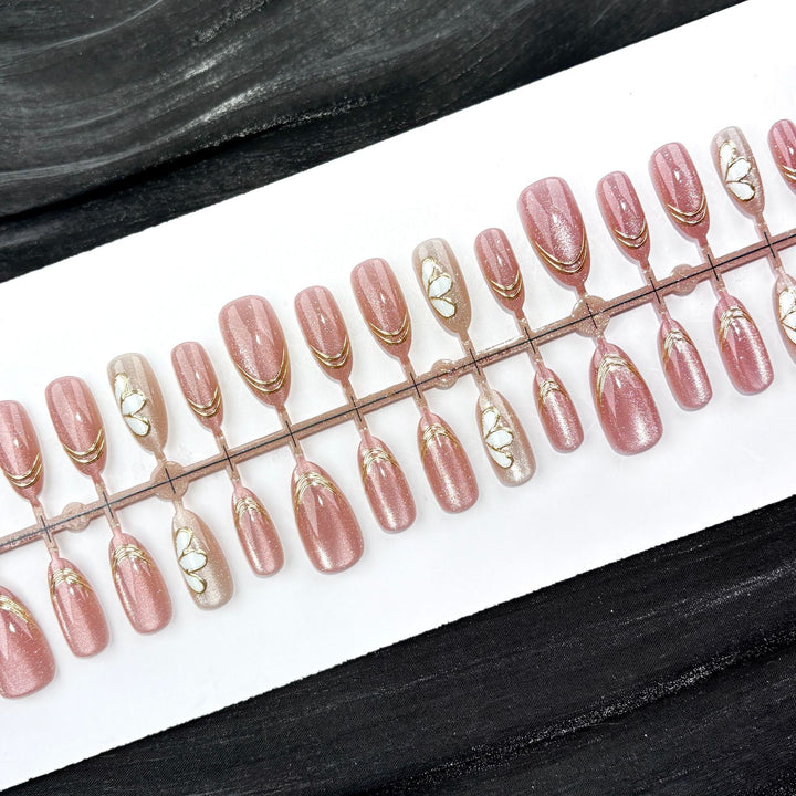 Elegant Glittery Press-On Nail Set