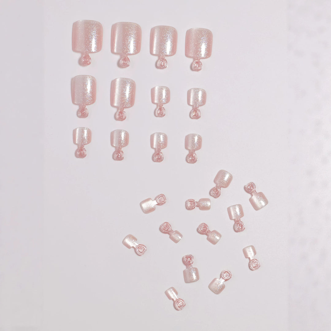 Premium Glittering Faux Gel Press-On Toes Stornfield