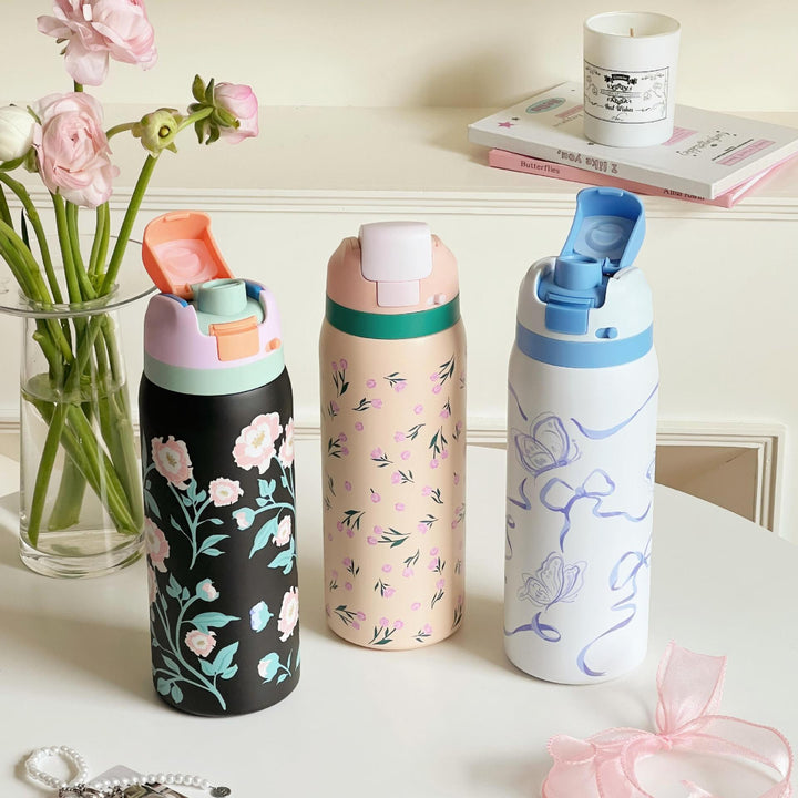 Ladies Insulated Water Bottle with Floral Design Stornfield