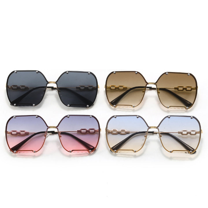 Women's elegant hexagonal designer sunglasses with luxurious accents Stornfield