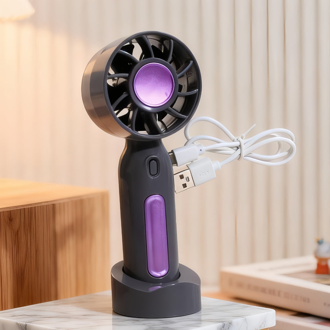 Women Portable Mini Fan with USB Charging Function and Flexible Adjustable Tilt Position Stornfield