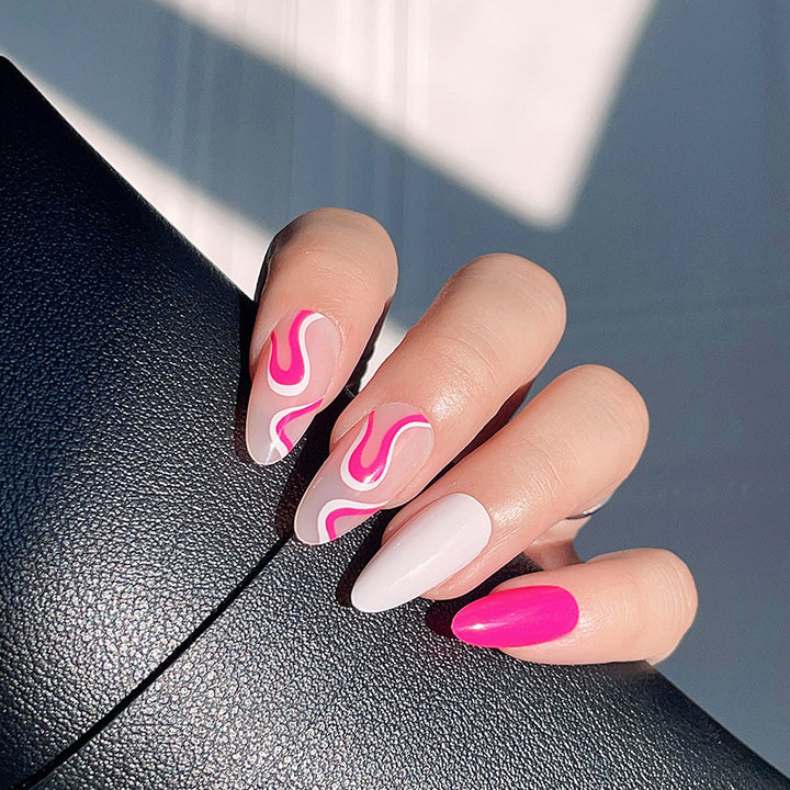 Abstract Swirl Design Press-On Nails Stornfield