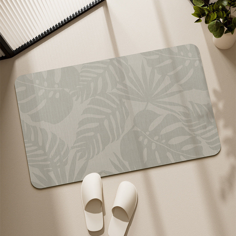 Modern Tropical Leaf Pattern Area Mat Stornfield