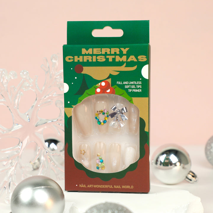 Artful nail extensions with elegant crystal embellishments Stornfield