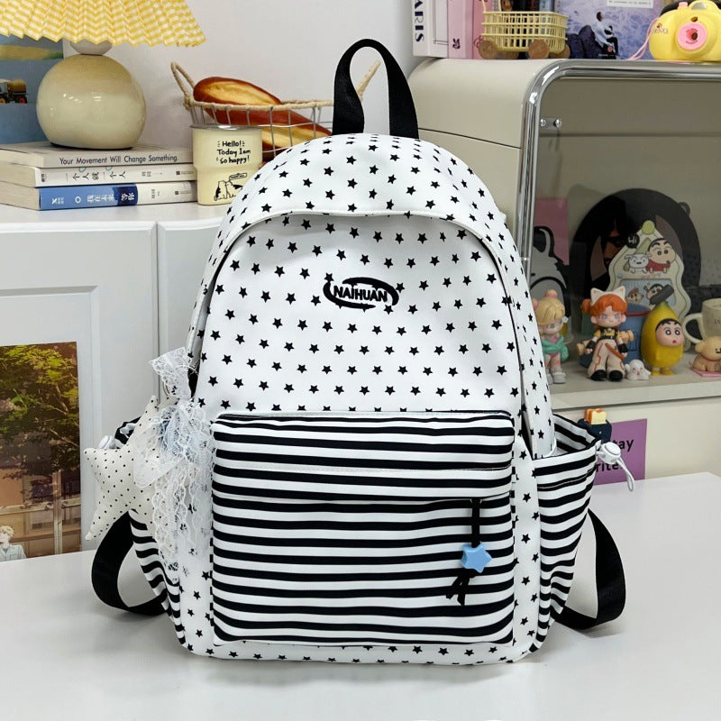 Stylish Star-Patterned Casual Backpack Stornfield