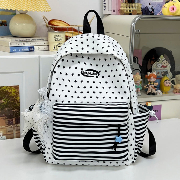 Stylish Star-Patterned Casual Backpack Stornfield