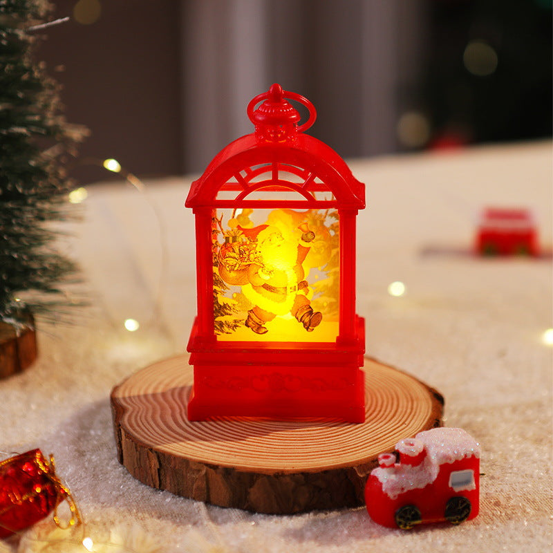 Decorative Christmas lantern with nostalgic Santa motif Stornfield